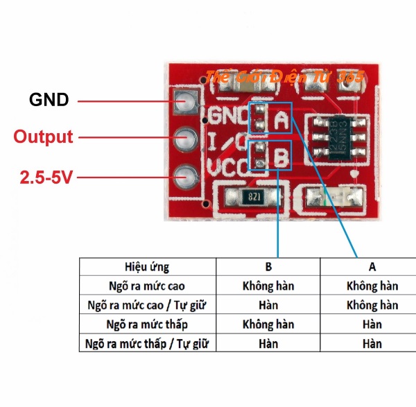 MODULE CẢM BIẾN 1 CHẠM TTP223
