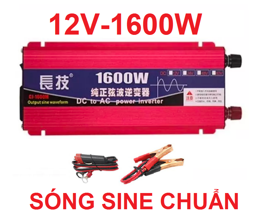 Bộ kích nguồn điện 12v lên 220v 1600w sine chuẩn