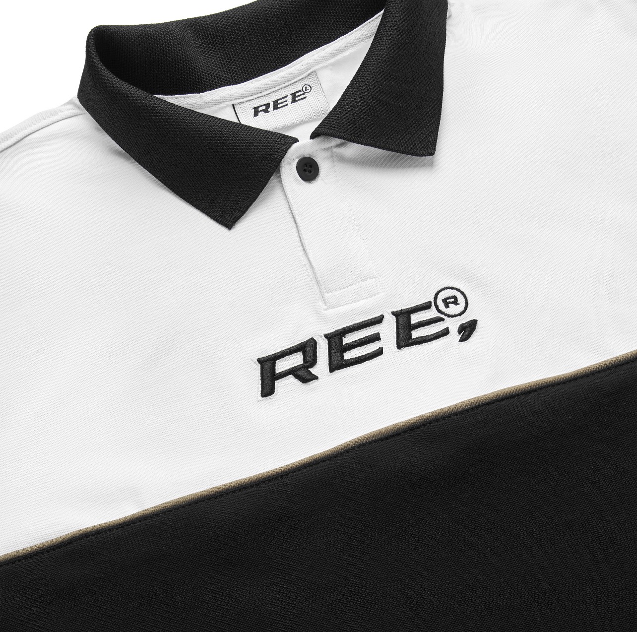 LOCAL BRAND REE - ÁO POLO BASIC TRẮNG PHỐI ĐEN