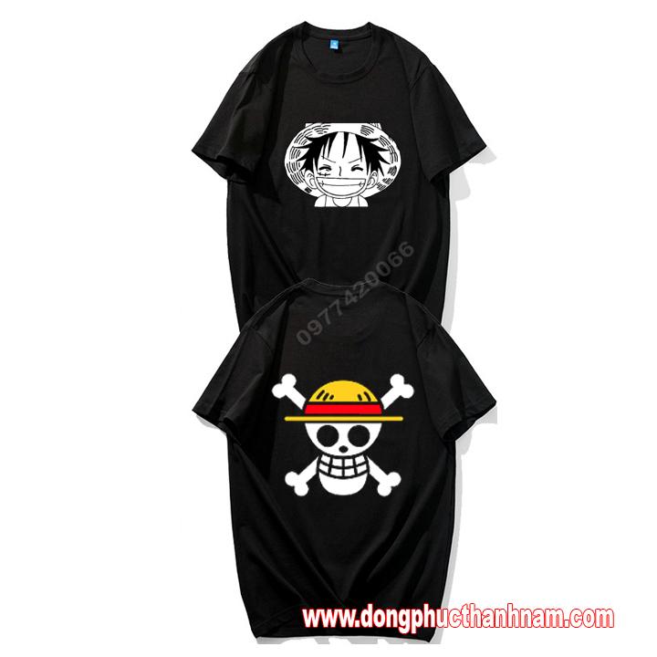 áo thun đen Luffy One Piece Đảo Hải Tặc, áo phông đen Luffy
