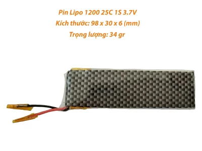 [HCM]Pin LIPO 1200 MAh 3.7V