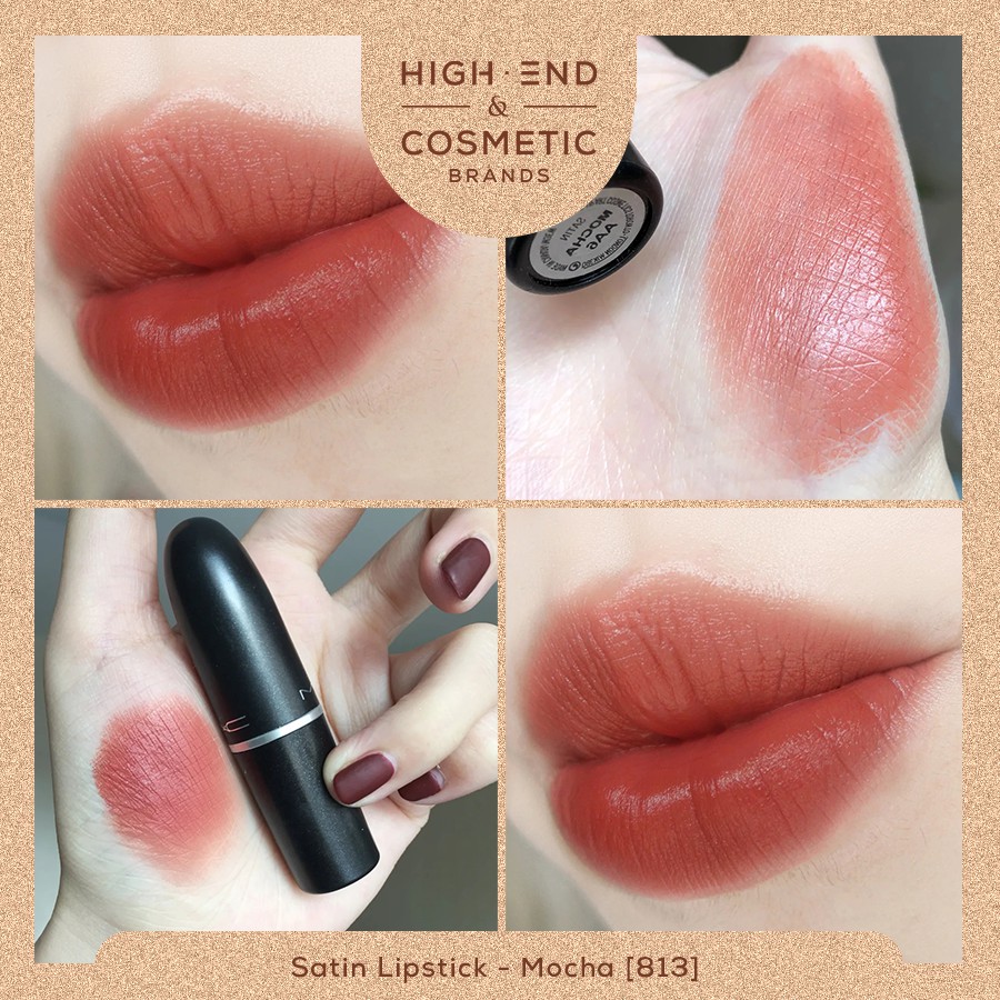 Son Lì Mịn MAC Satin Lipstick Mocha Cam Đất