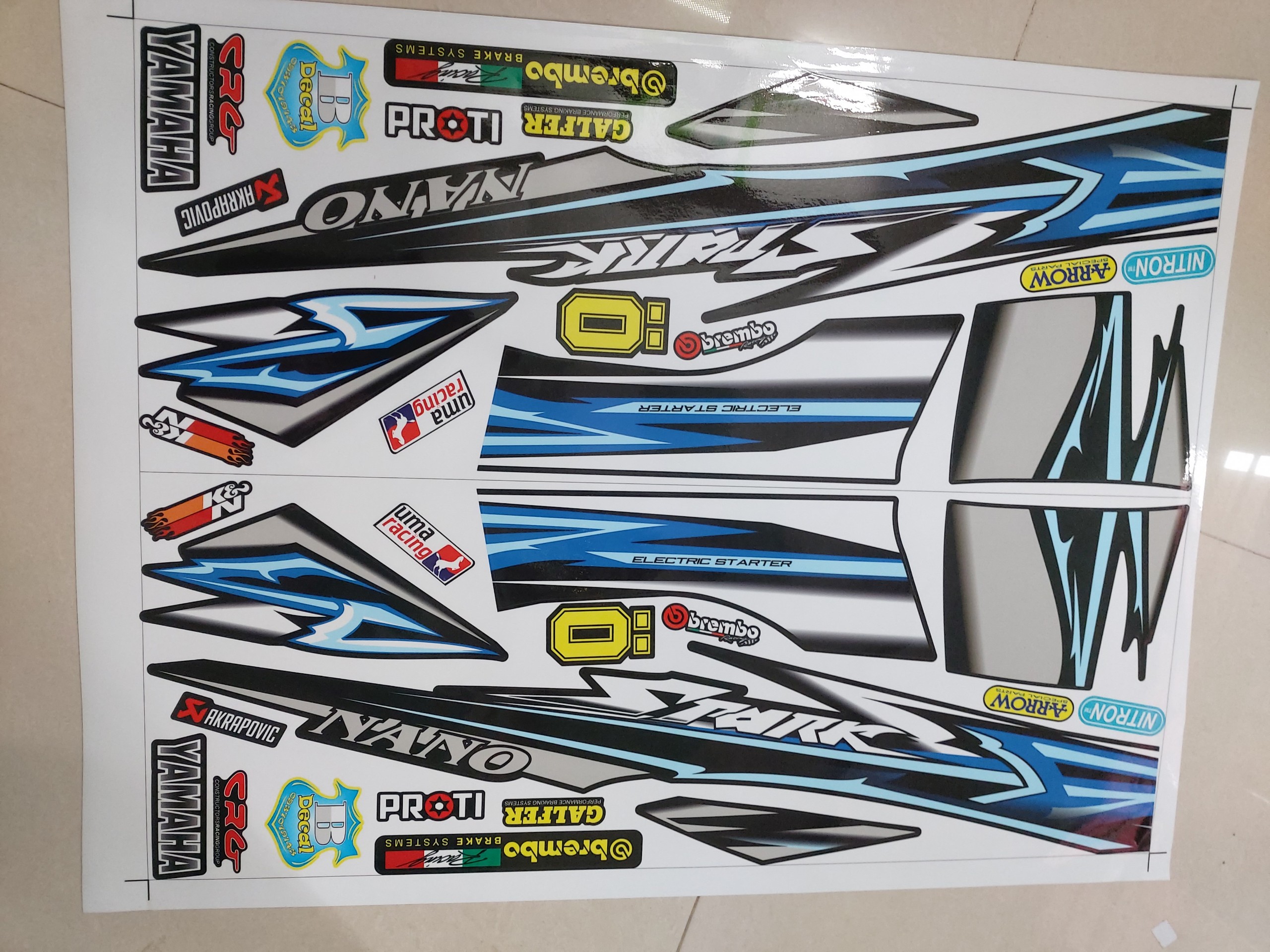 [ QUÍ KHÁCH VUI LÒNG MANG TEM RA TIỆM CHO THỢ DÁN] TEM RỜI sirius kẽm gai xanh đen