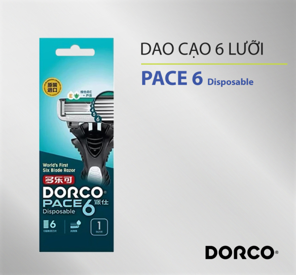 Dao cạo râu 6 lưỡi Dorco Pace 6 Disposable giá rẻ