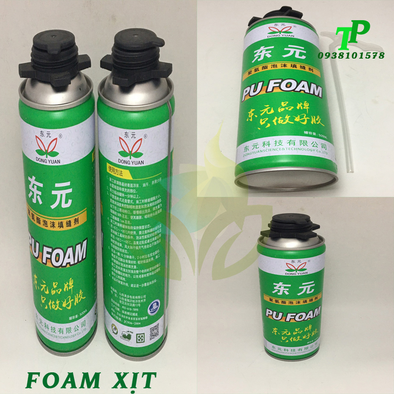 Keo Bọt Nở Foam, Xốp Phun Dạng Xịt PU FOAM