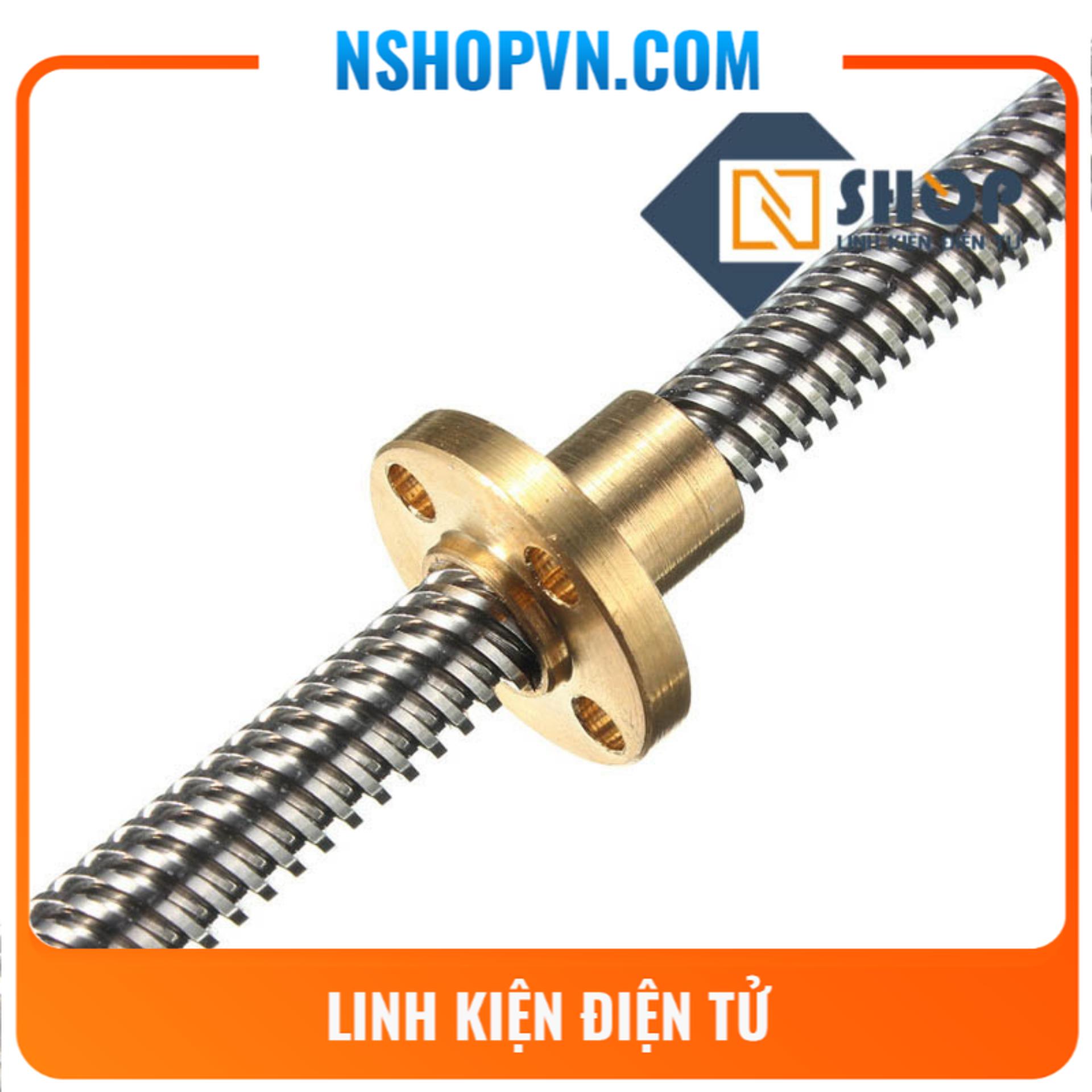 Vitme T8 400mm + Đai ốc