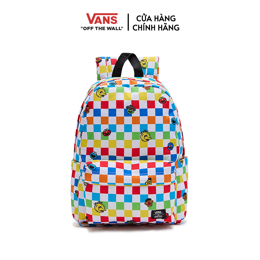 Balo vans new skool backpack sesame street vn000628cb5