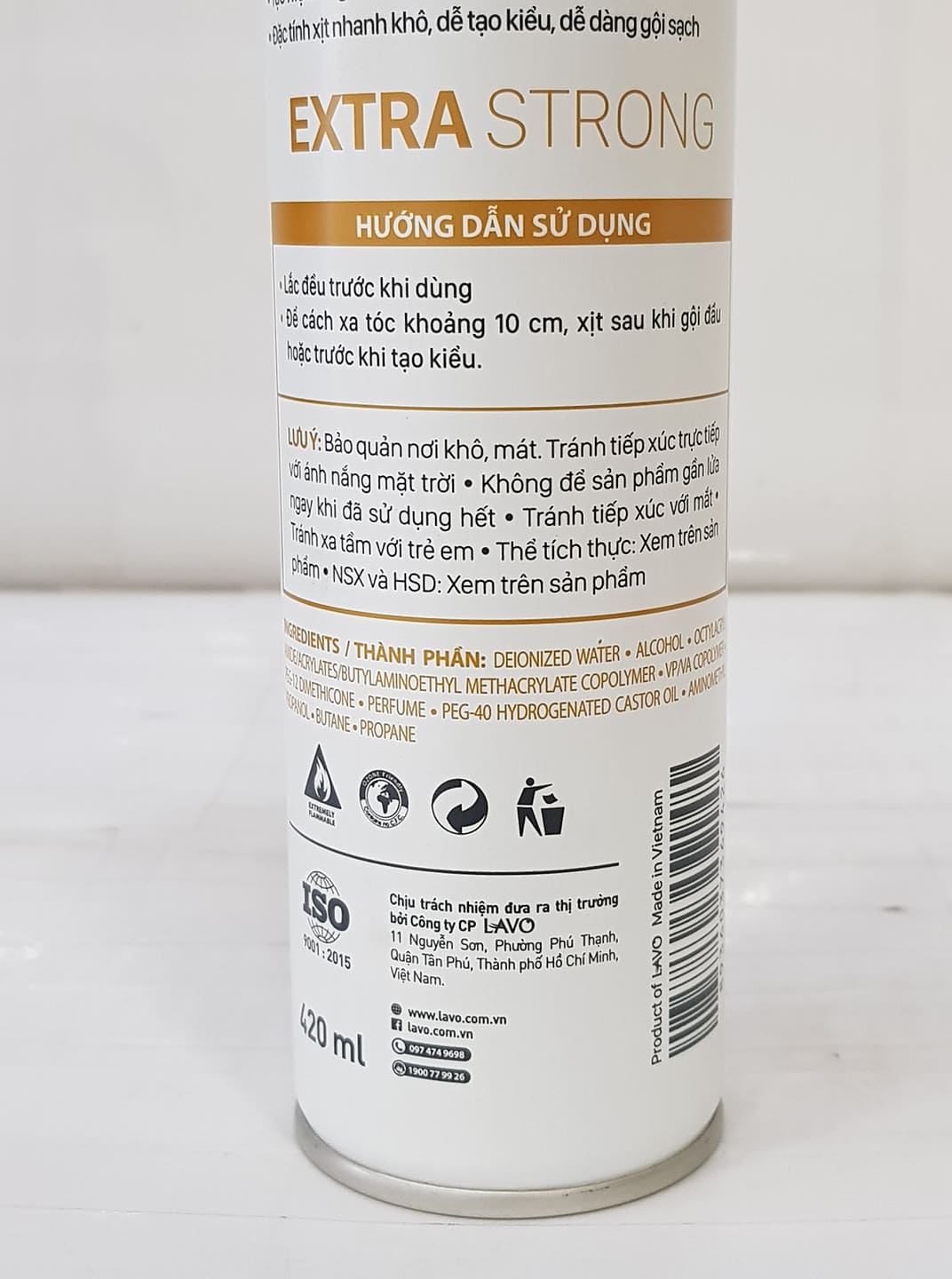 Keo Xịt Tóc Lavox Nano Complex 420ml