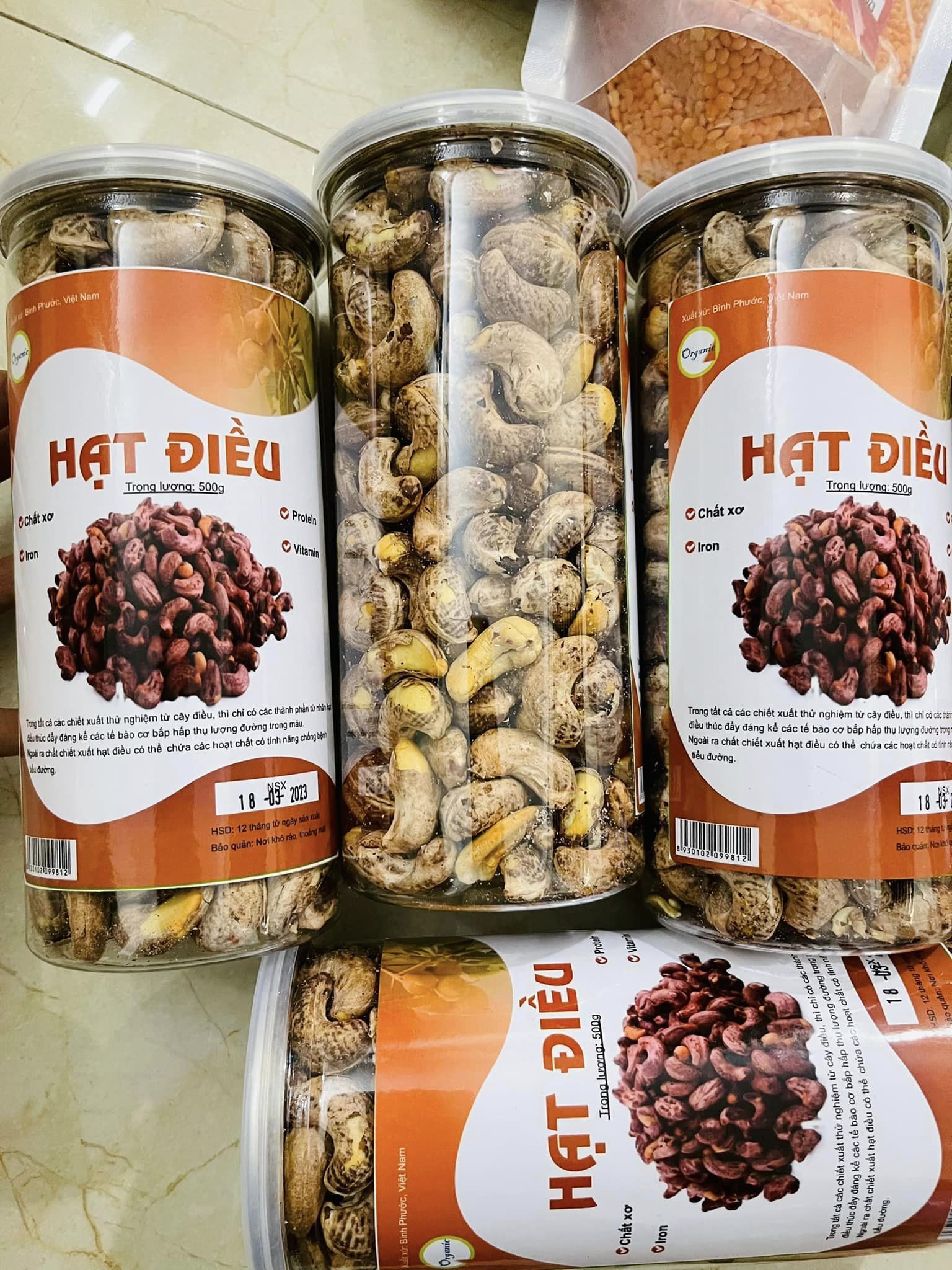HẠT ĐIỀU RANG MUỐI BÌNH PHƯỚC LOẠI 1 500G