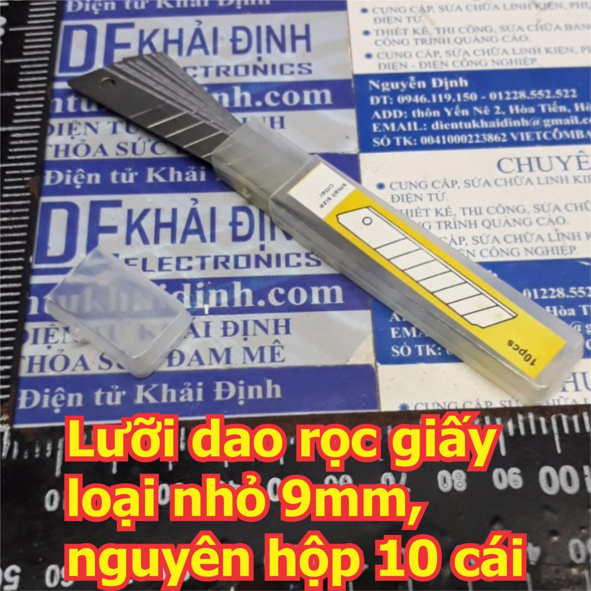 3 hộp Lưỡi dao rọc giấy loại nhỏ 9mm, nguyên hộp 10 cái kde5798