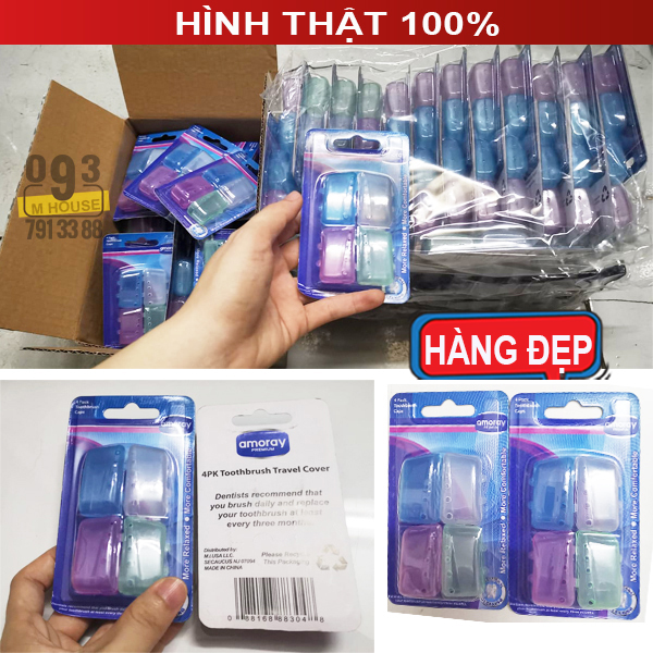 Combo 4 Đầu bọc bàn chải đánh răng kháng khuẩn