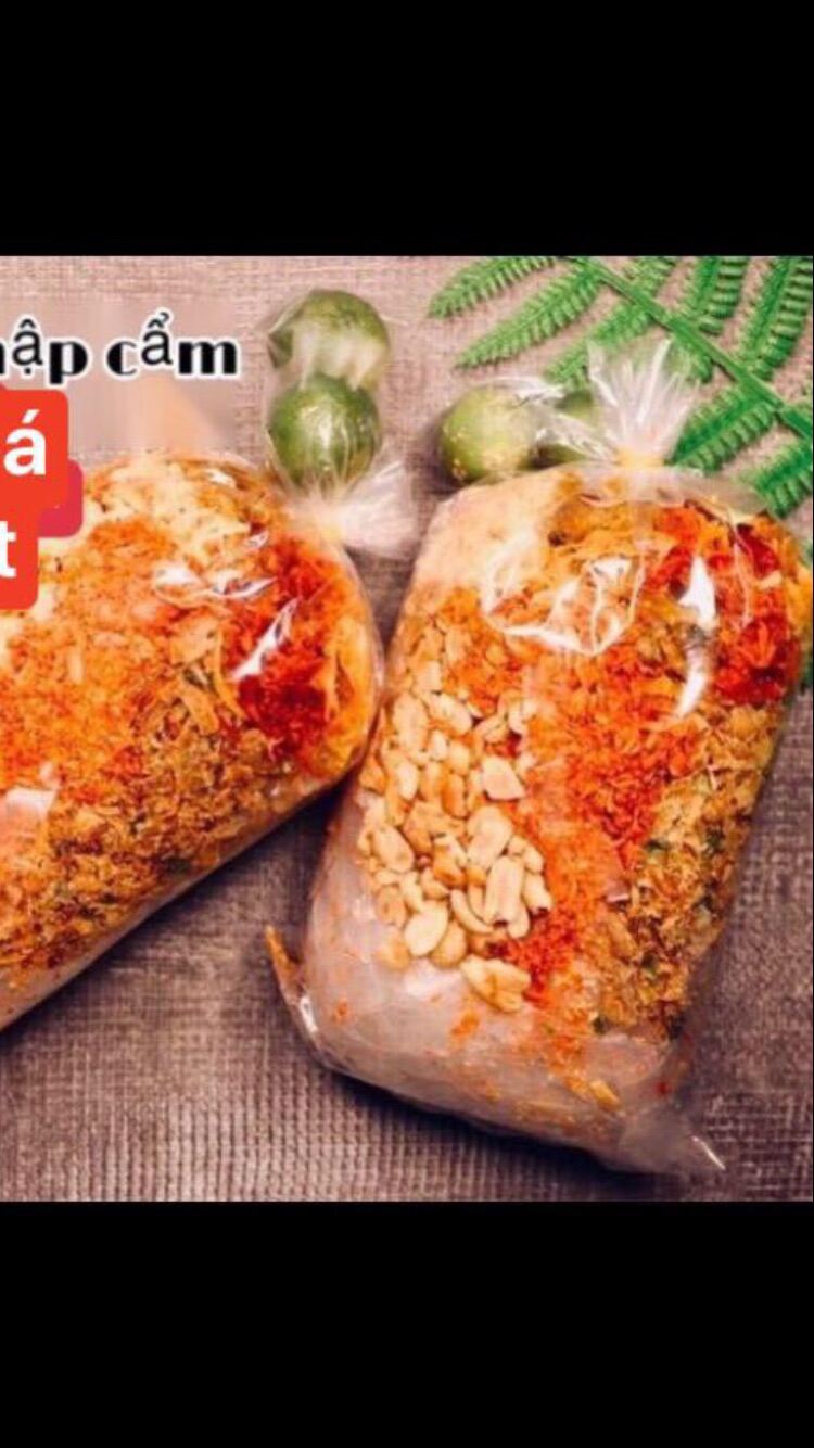 1 bịch bánh tráng trộn thập cẩm full toping siêu ngon -báng tráng trộn út nhi