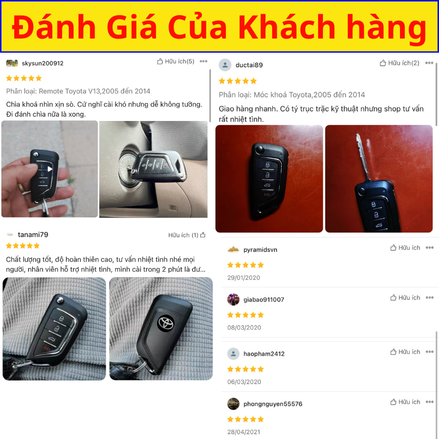 Chìa khoá độ gập Sẵn Mạch Điều Khiển Toyota Vios đời 2006-2025 mẫu V21