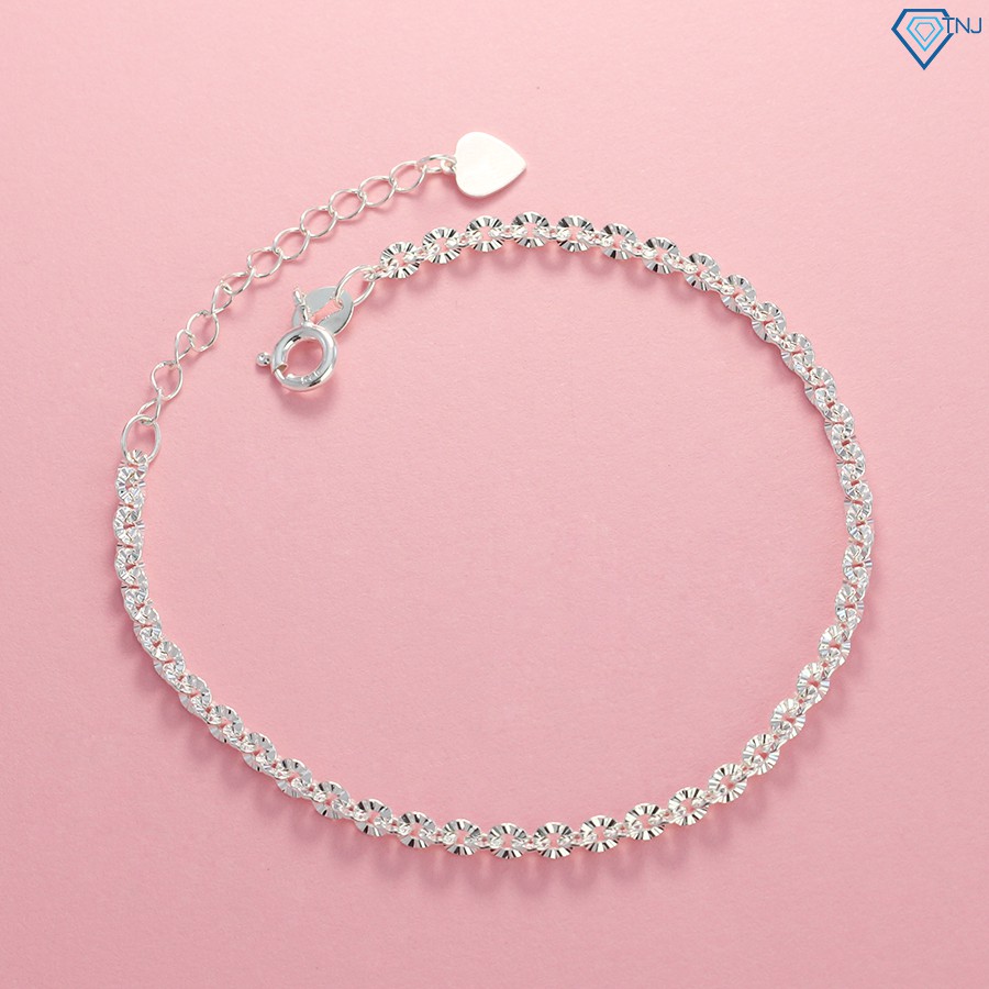 Lắc tay nữ bạc thật giá rẻ LTN0224 - Trang Sức TNJ