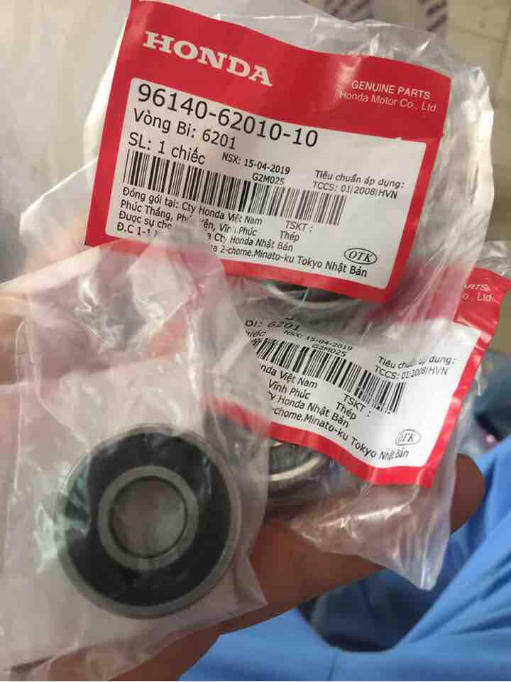 5 cai vòng bi 6201 Future neo, Wave 100, Wave 110, Dream 110
