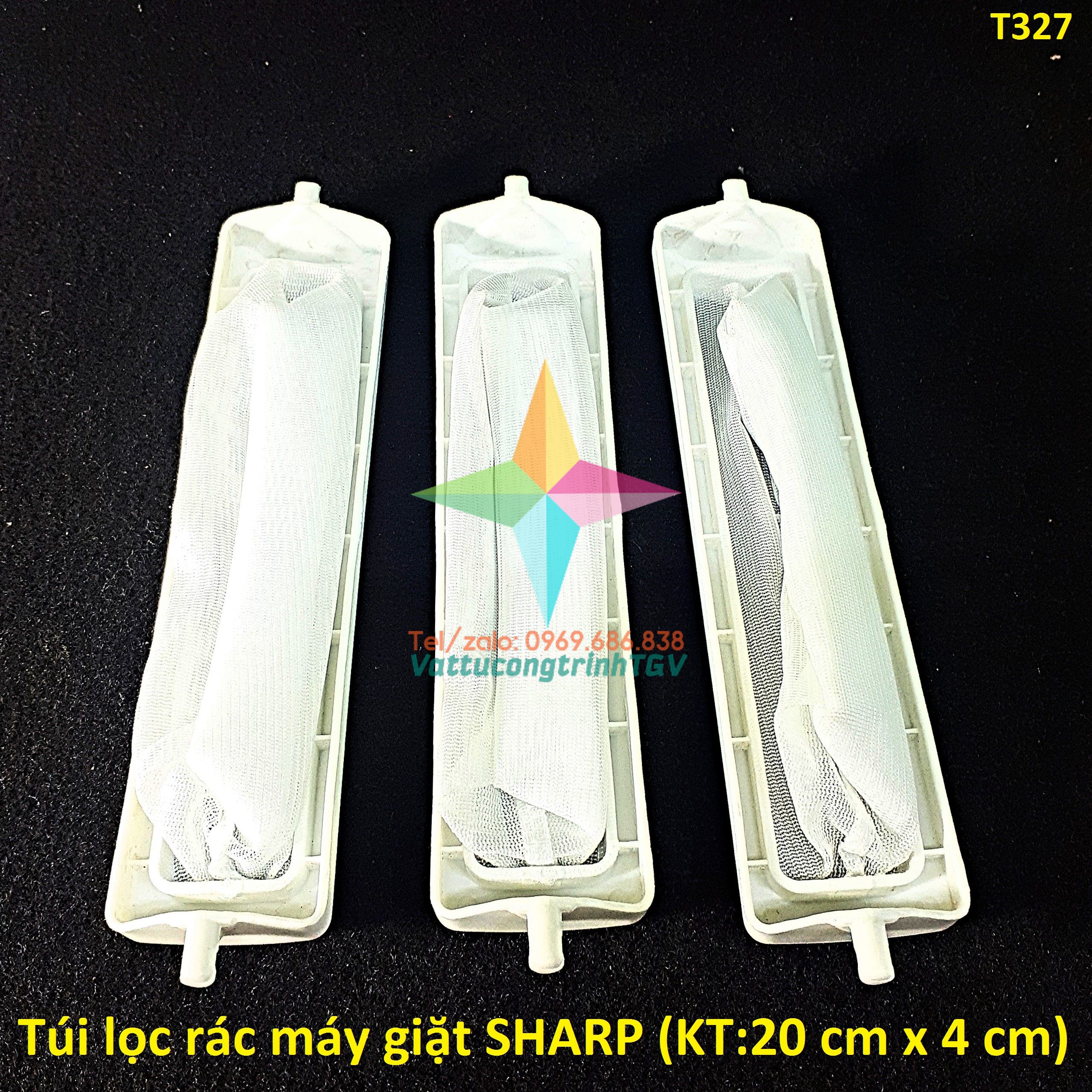 Bộ 03 túi lọc thay thế cho máy giặt SHARP KT:20cm x 4cm