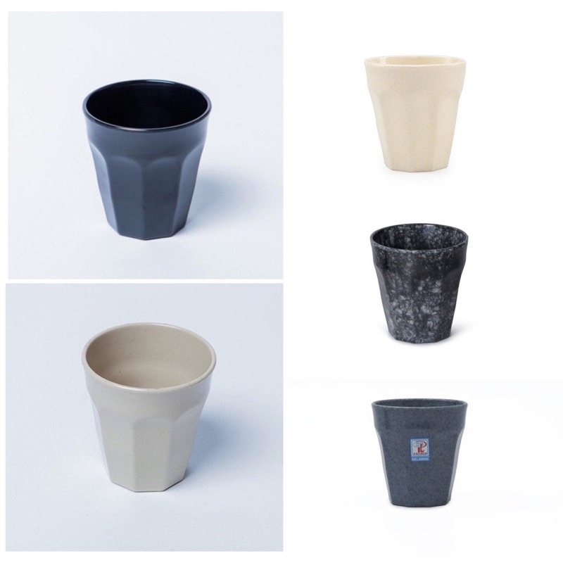 Ly uống nước, trà đá nhựa melamine 8.5x8.9cm màu đen/ nâu