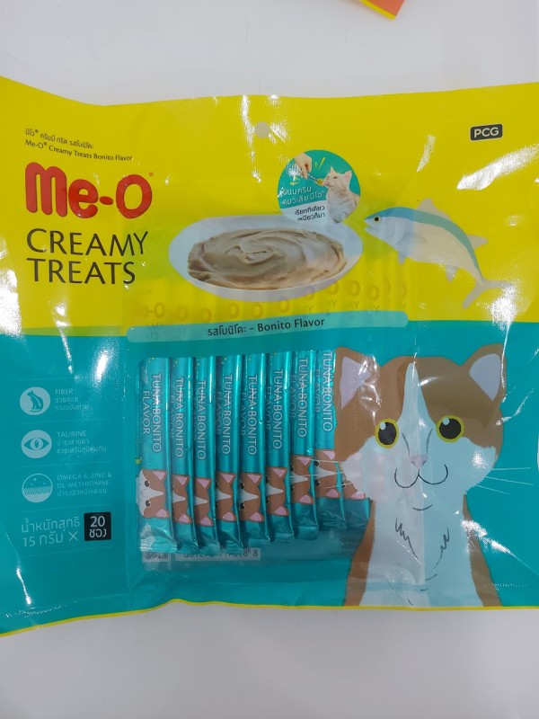 Me-O Creamy Treats - Bánh thưởng dạng kem cho mèo Me-O loại 300g (20x15g)
