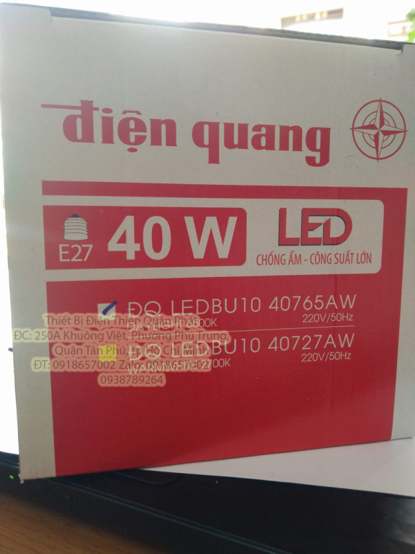 Đèn LED bulb công suất lớn Điện Quang 40W, bầu kín ĐQ LEDBU10 40W