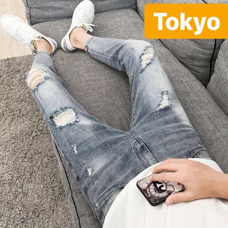 QUẦN BAGGY JEAN NAM CHẤT BÒ XANH WASH XƯỚC HOT NHẤT 2021 TOKY-2606 CAO CẤP - TOKYO FASHION