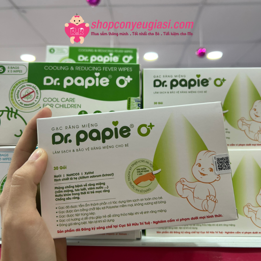 Gạc Răng Miệng Thảo Mộc cho bé Dr.Papie