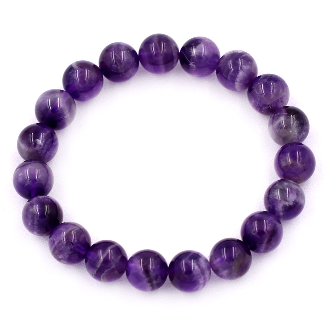 10 PCs charcoal amethyst stone bracelet chain, beads bracelets