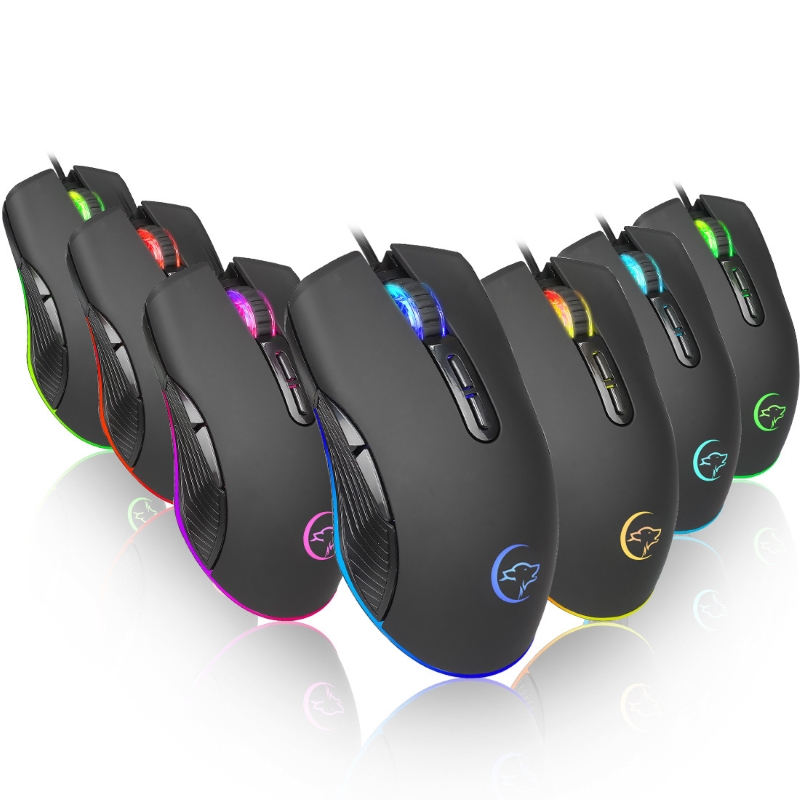 Ergonomic Rgb Gaming Mouse T70 7200Dpi to Prevent Wrist Fatigue for Laptop Computers