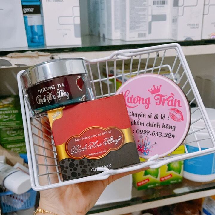 Kem Dưỡng Da Bạch Hoa Hồng 15g -  Kiềm Dầu, Nhờn , Dưỡng Cho Làn Da Trắng Hồng