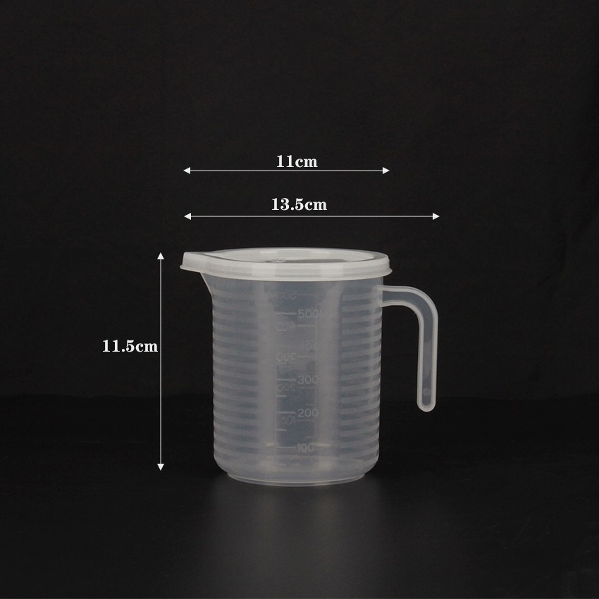 Ca đong nhựa chia vạch có nắp