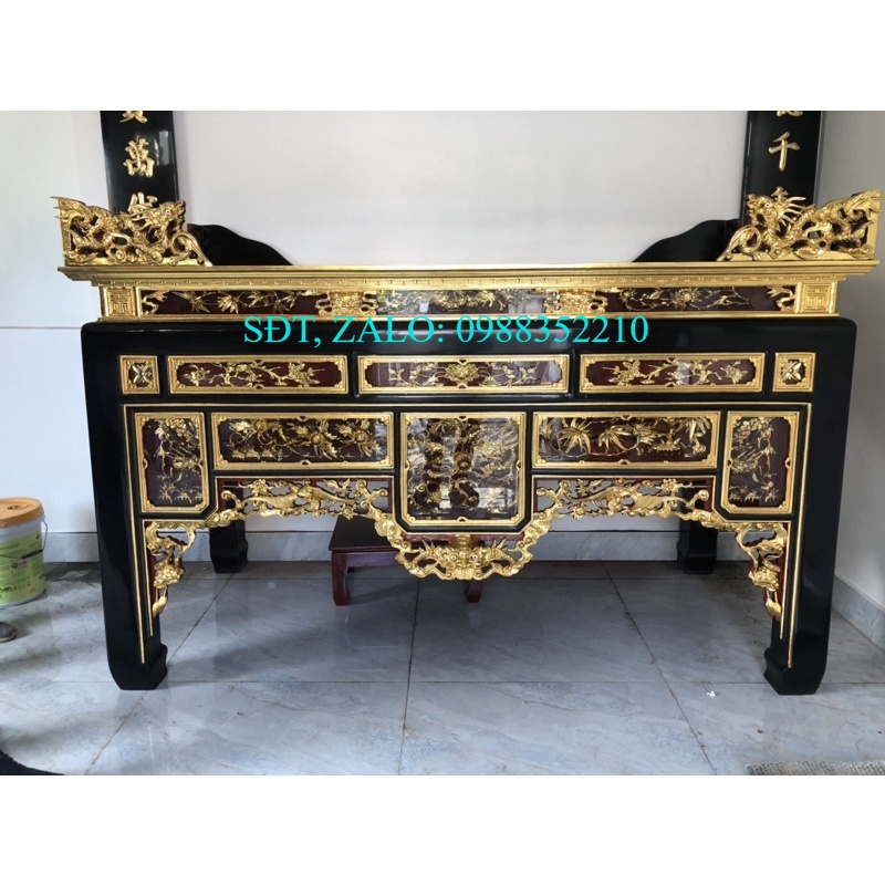 bàn án gian ô xa sơn son thếp vàng
