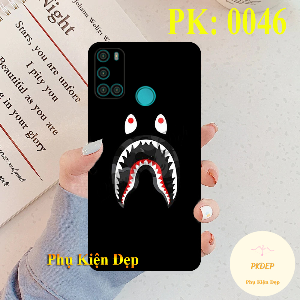 Ốp lưng Vsmart Joy 4 dẻo đen in hình Ba_pe Shark