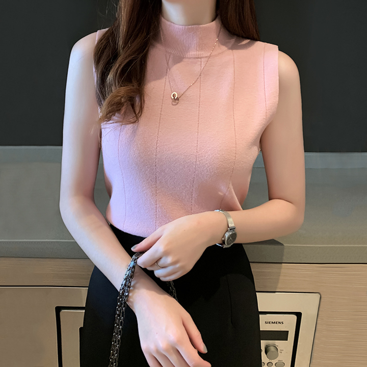Áo Len Nữ Sát Nách Cổ Tròn