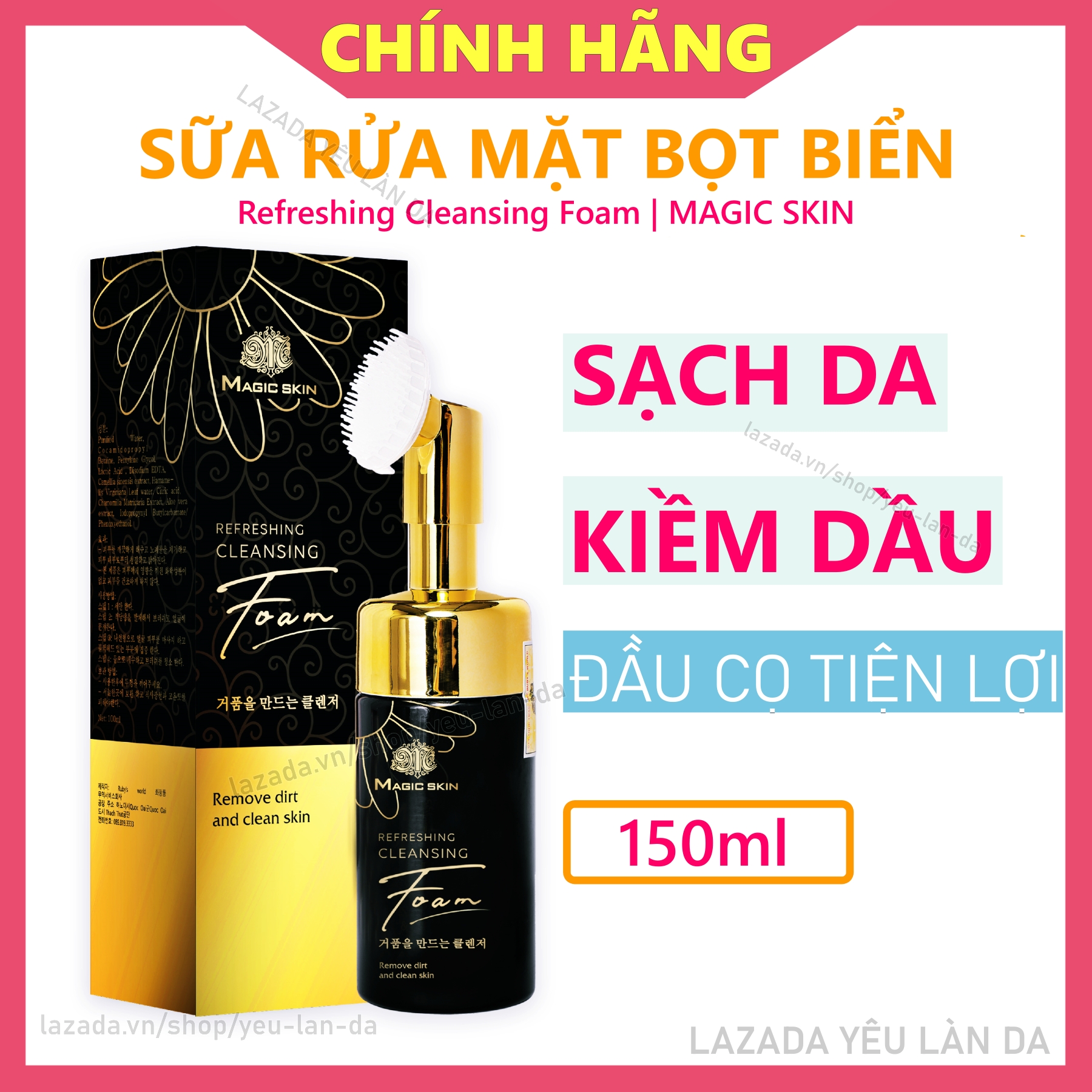 [CHÍNH HÃNG] SỮA RỬA MẶT TẠO BỌT Magic Skin Refreshing Cleansing Foam