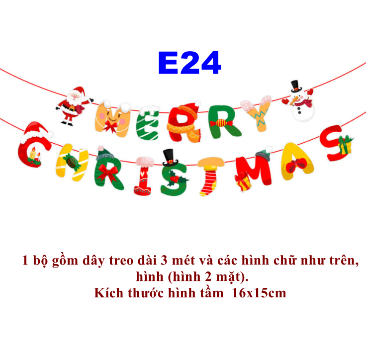 Cờ treo noel mẫu e24
