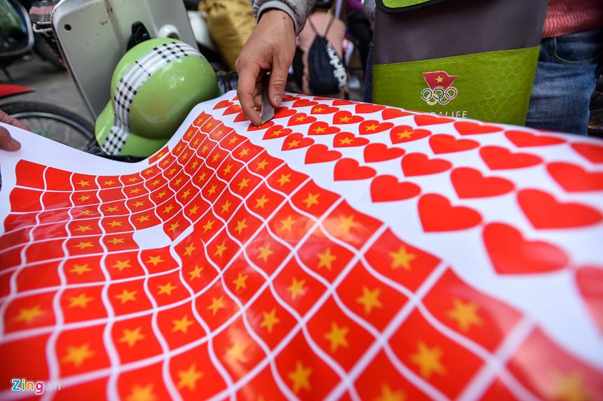 Combo 5 tem dán việt nam cờ đỏ