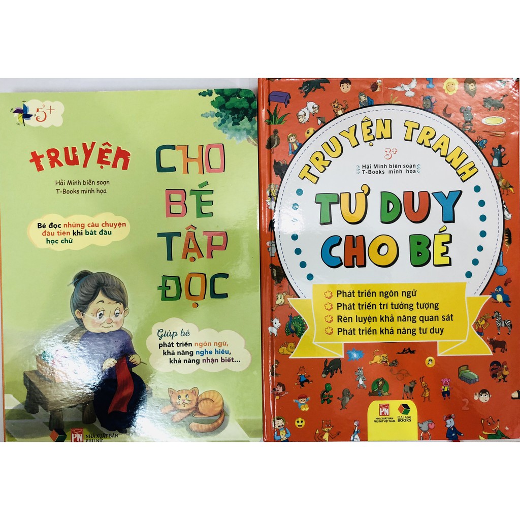 [HCM]Sách - Combo Truyện Cho Bé Tập Đọc + Truyện Tranh Tư Duy Cho Bé