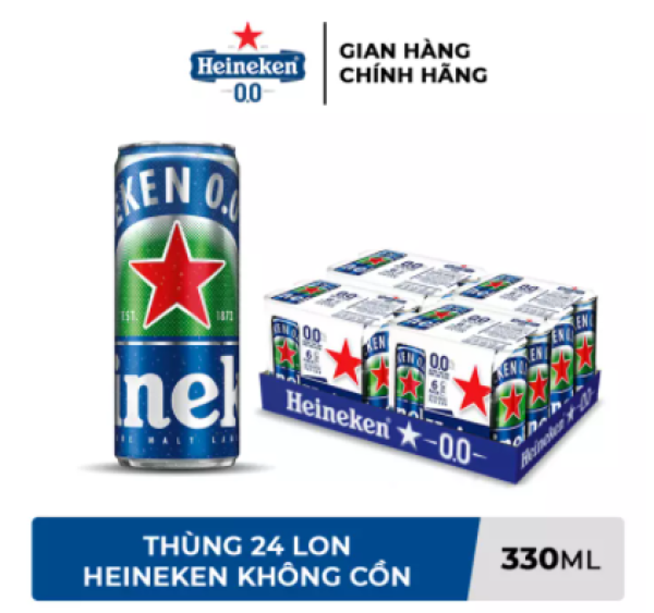 Thùng 24 lon Heineken 0.0 (330ml/lon)