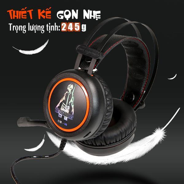 (HCM) RẺ VÔ ĐỊCH Tai Nghe Chuyên Game V6 Siêu Đẹp Âm Siêu Hay Tai nghe tai nghe gaming tai nghe chụp tai Tai nghe V6 gaming (Led ) 3.5 3HCOMPUTER