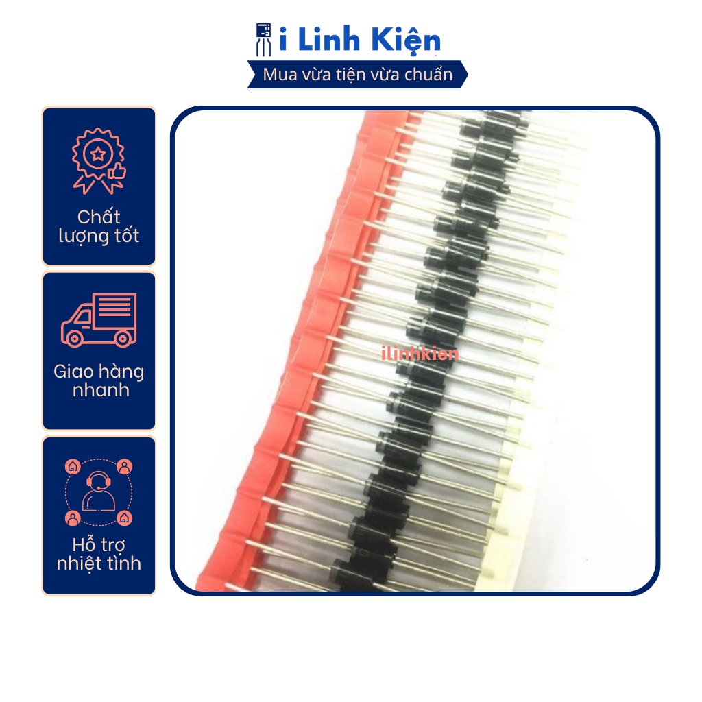 Fr107 diode xung 1a 1000v dip loại tốt đóng dây