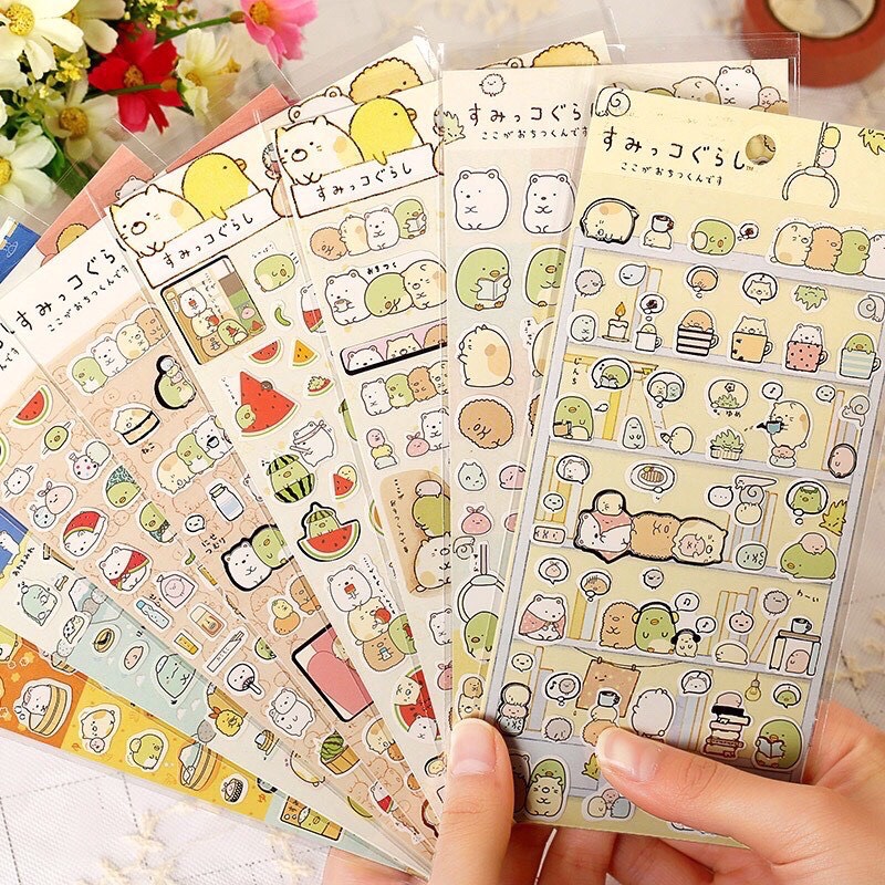 Sticker Capybara, Labubu, Sanrio Nhãn Dán Hoạt Hình