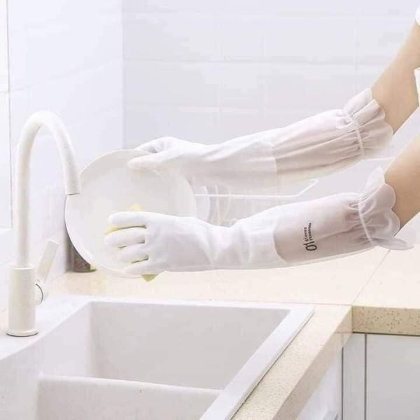 Găng tay cao su lót nỉ 2 lớp