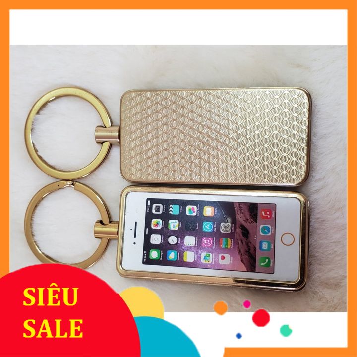 Bật lửa điện kiêm móc khóa Iphone siêu đẹp