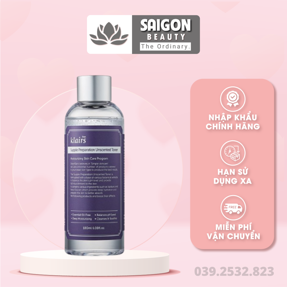 Nước Hoa Hồng Klairs Supple Preparation Toner