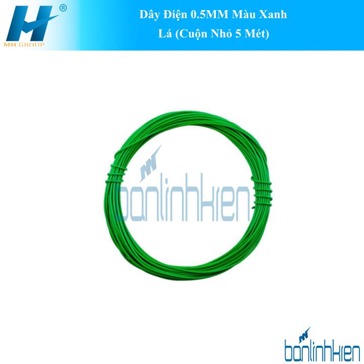 Dây điện 0.5mm màu xanh lá