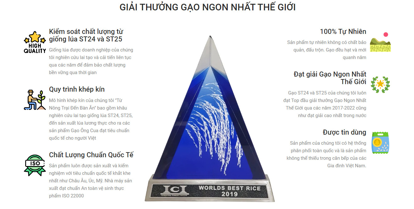 (Chính hãng) Gạo ST25 Lúa Tôm - Hiệu ông Cua có mã QR (Túi 5kg)
