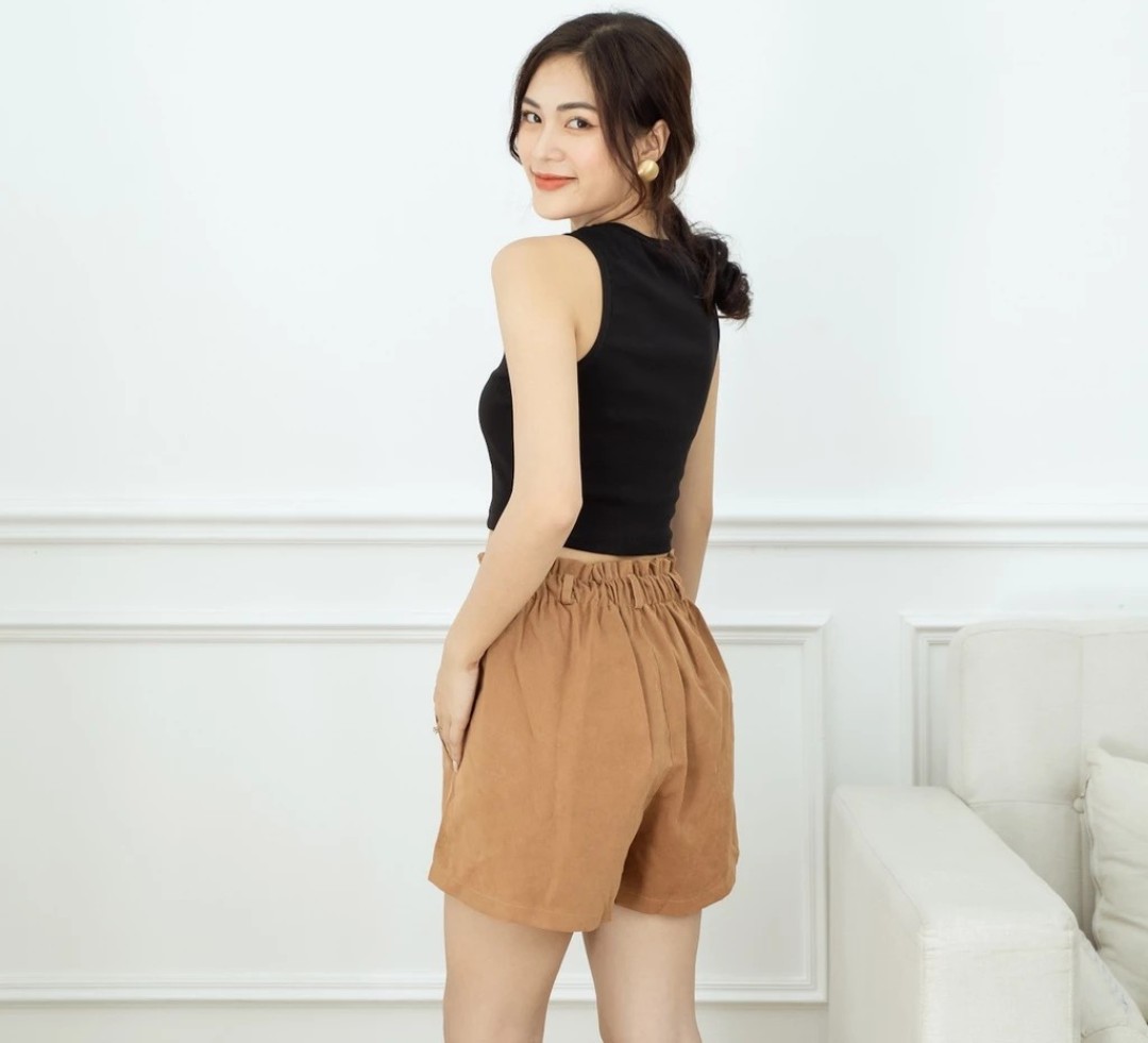 Áo croptop thun ba lỗ nữ