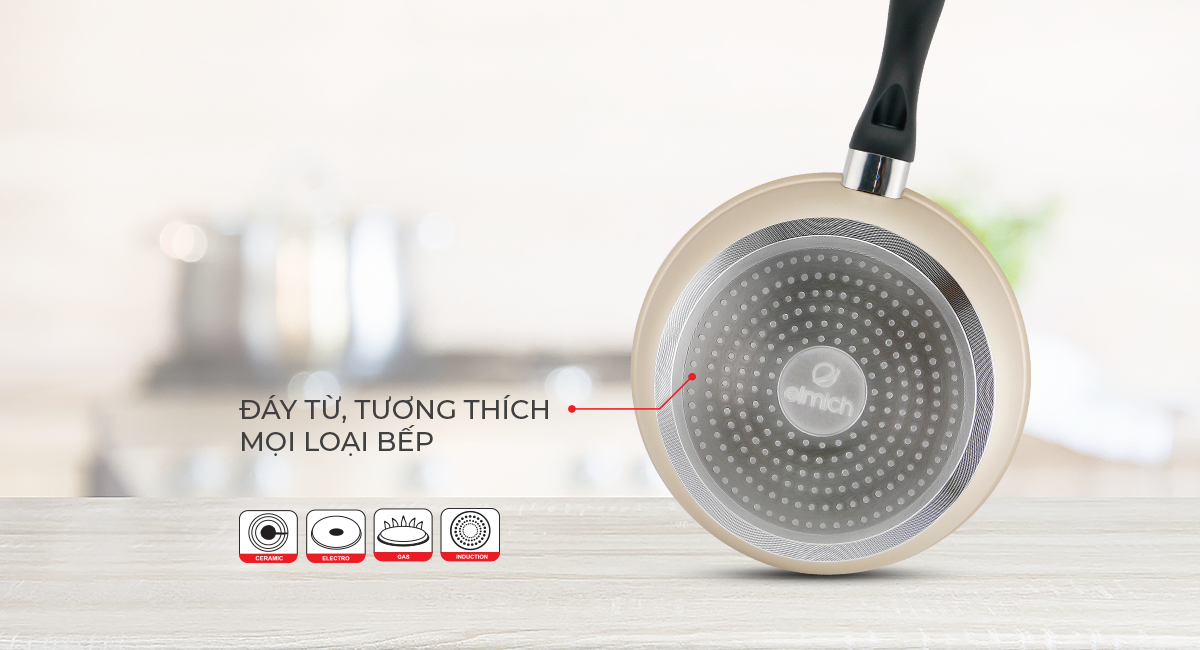 Chảo chống dính đáy từ Elmich EL- 3830 siz (Giá áp dụng giao tại HN, HCM& các tỉnh liên hệ shop)