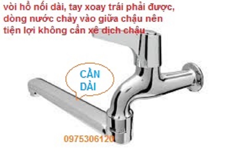 Vòi hồ vòi xả nước CẦN dài N5123 CẦN XOAY TRÁI PHẢI ĐƯỢC nên tiện lợi không phải xê dịch chậu dòng nước chảy vào giữa chậu không bị sát tường quá CÓ THỂ XẢ 2 CHẬU CÙNG 1 LÚC