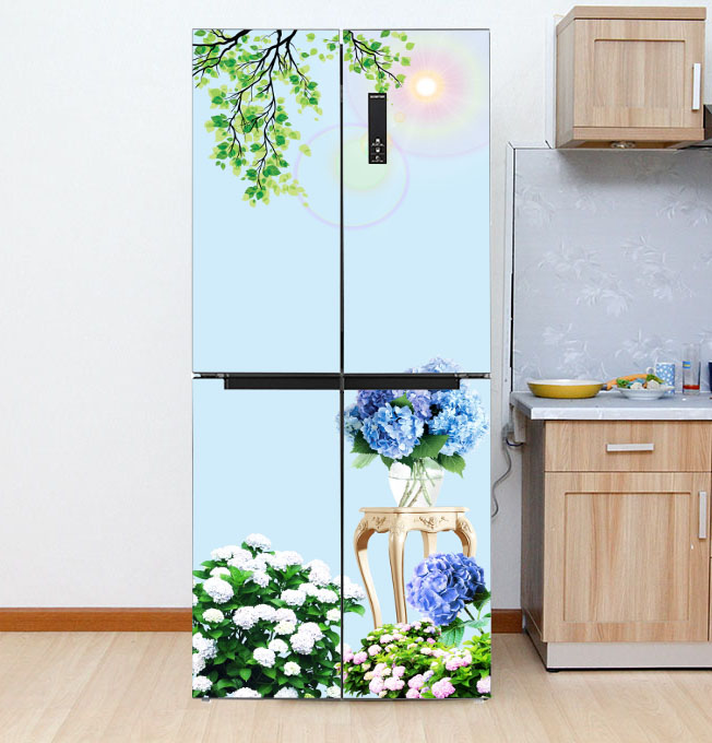 Decal dán tủ lạnh 4 cánh