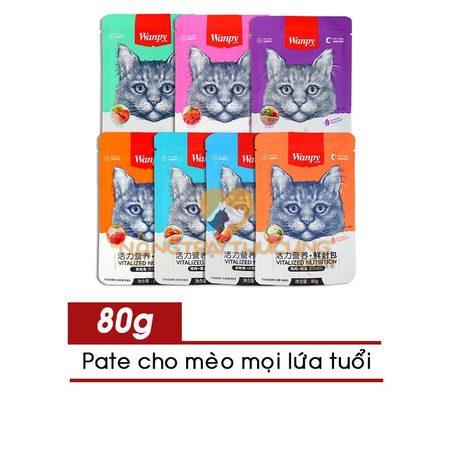 Sốt/ Pate Wanpy Cho Mèo Gói 80gr - [Nông Trại Thú Cưng]